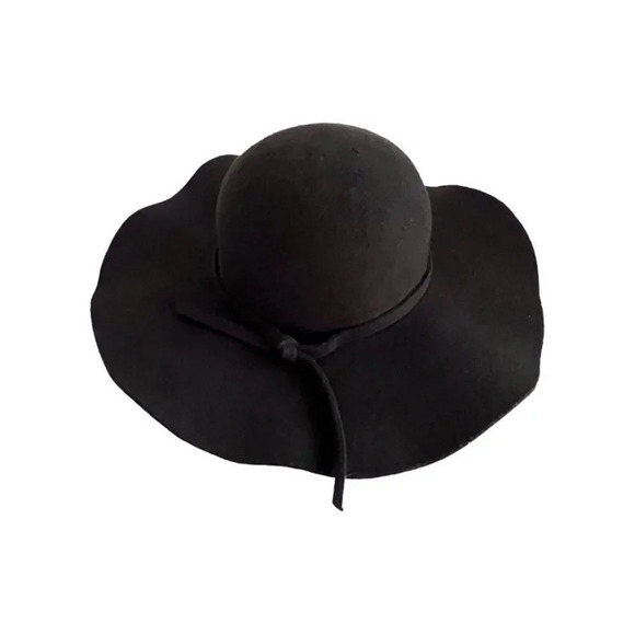 vintage THE HATTER COMPANY black felt wide brim classic hat - Picture 7 of 11